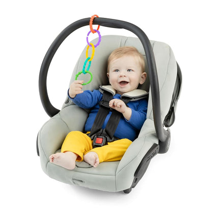 Bright Starts Lots of Links Rings Toys - Stroller Or Carrier Seat - BPA-Free 24 Pcs, Ages 0 Months +