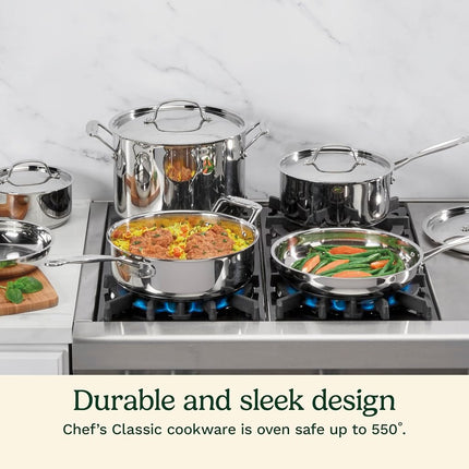 Cuisinart 77-7 Chef's Classic Stainless 7-Piece Cookware Set