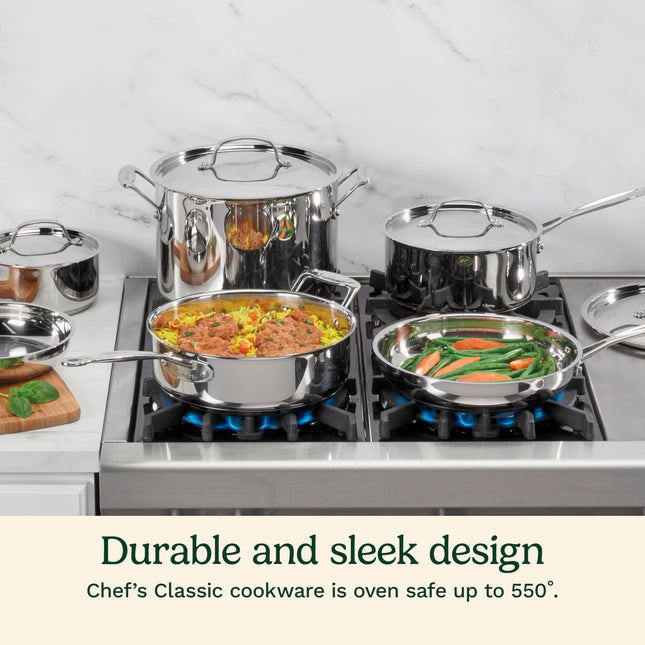 Cuisinart 77-7 Chef's Classic Stainless 7-Piece Cookware Set