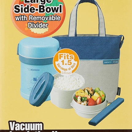 Zojirushi SL-MEE07AB Ms.Bento Stainless Lunch Jar, Aqua Blue