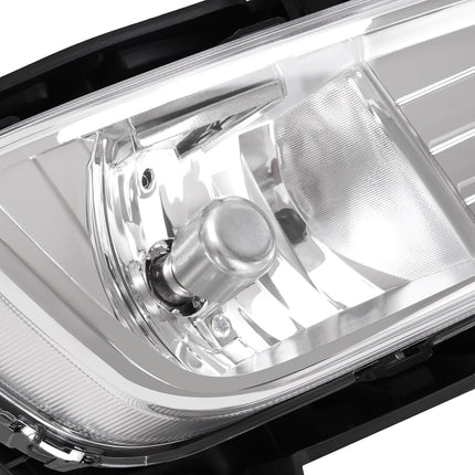 HECASA Pair Fog Light Compatible with 2013-2016 Hyundai Santa Fe Sport Halogen Front Bumper Driving Fog Lamp Clear Lens Plastic Driver & Passenger Side