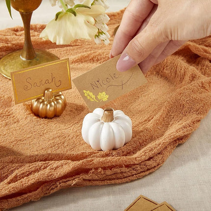 Kate Aspen 25284NA Décor Rustic Pumpkin Table Decor, Resin, Gold