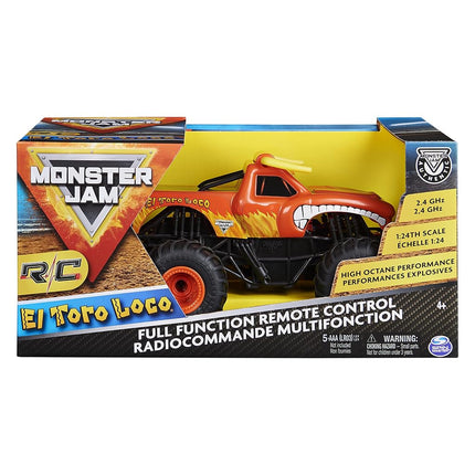 Monster Jam Official El Toro Loco Remote Control Monster Truck, 1:24 Scale, 2.4 GHz, for Ages 4 and up