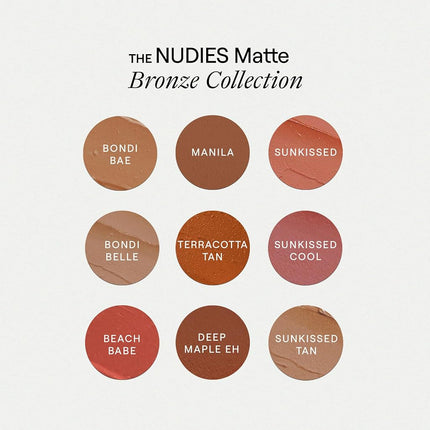 NUDESTIX Nudies Bronze Matte Bronzer Stick Deep Maple Eh 7g – Matte Cream Bronzer for Cheeks, Eyes & Lips – Longwear Sculpting Bronzer, Warm Brown-Bronze Tan