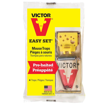 Victor Easy Set Mouse Trap - 18 Pack (72 Total Traps)