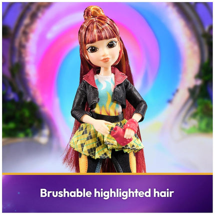 Unicorn Academy, Valentina Doll with Highlighted Hair, 5 Fashion Accessories and Hair Styling Tool, 24cm, Dolls and Unicorn Toys for Girls Aged 4 and up