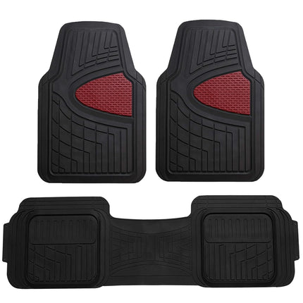 FH GROUP Burgundy F11511BURGUNDY Heavy Duty Tall Channel Floor Mats All-Weather Accessories for Trucks, Cars, and Automotive Purposes Trim-to-Fit