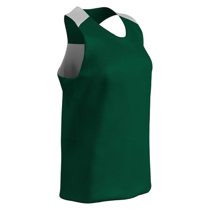 Champro Women's Lxj01wfgwm Middle Reversible Lacrosse Polyester Pinnie, Forest Green,White, M
