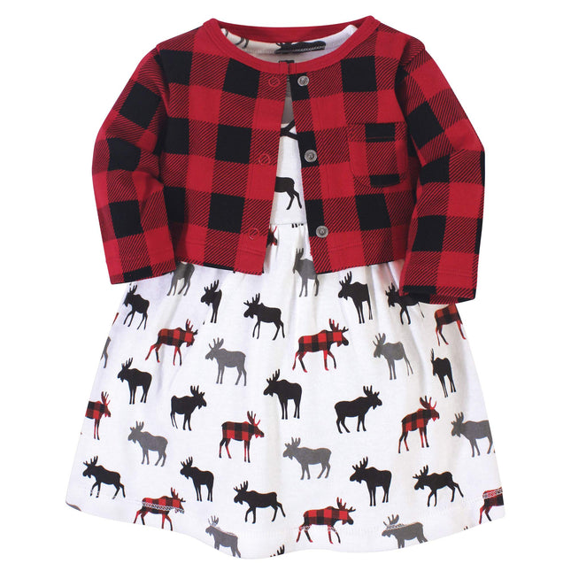 Hudson Baby Baby Girls' Cotton Dress and Cardigan 