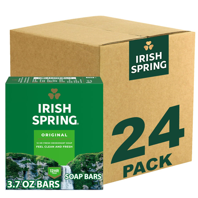 Irish Spring Original Deodorant Bar Soap, 3.7 Ounc