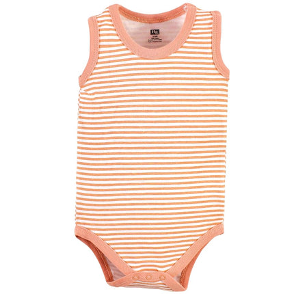 Hudson Baby Unisex Baby Cotton Sleeveless Bodysuits, Zoo Animals, 0-3 Months