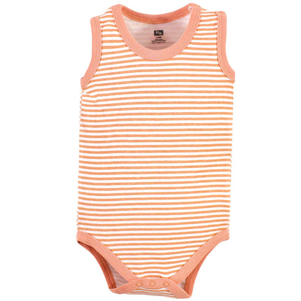 Hudson Baby Unisex Baby Cotton Sleeveless Bodysuits, Zoo Animals, 3-6 Months