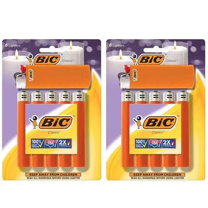 BIC Classic Lighter, Orange, 12-Pack (Packaging May Vary)