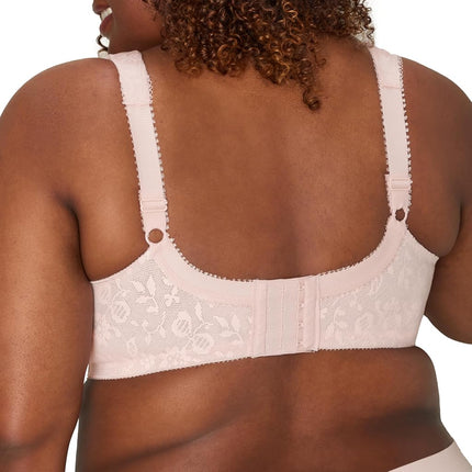 Playtex Women's 18 Hour Comfort-Strap Wireless Bra, Full-Coverage Bra with 4-Way TruSupport, Single & 2-Pack, Pretty Blush, 40C