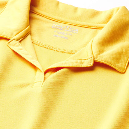 Nautica Girls' Short Sleeve Performance Polo, Gold, 16