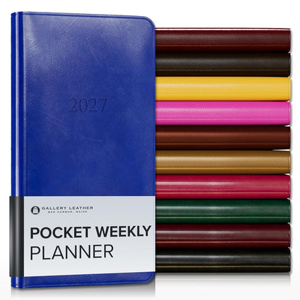 Gallery Leather Pocket Weekly Monthly Planner 2027