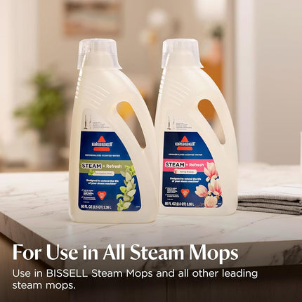 Bissell Power Fresh Steam Mop with Natural Sanitization, Floor Steamer, Tile Cleaner, and Hard Wood Floor Cleaner with Flip-Down Easy Scrubber, 1940A