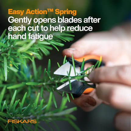 Fiskars Herb Garden Herb Scissors, 5-Inch Garden Shears, Handheld Herb Snips with Sheath and SoftGrip Handle, Dishwasher Safe