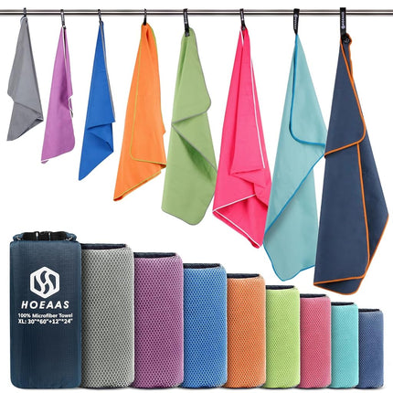 Microfiber Sport Travel Towel Set-(L -48"x28"+24"x
