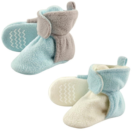 Hudson Baby Unisex-Child Cozy Fleece Booties Juego de accesorios de invierno, menta gris, 3 Toddler