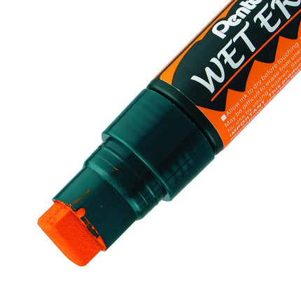 Pentel Arts Wet Erase Chalk Marker, Jumbo Tip, Orange Ink, Box of 12 (SMW56-F)
