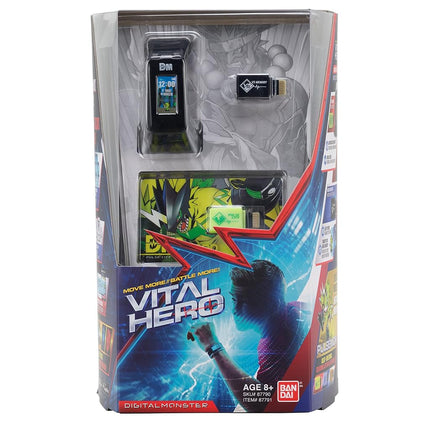 Bandai Namco - Digimon - Tracker d'activité interactif/Montre numérique/Animal de compagnie virtuel Vital Hero (Noir)