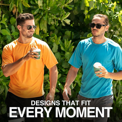 Kanu Surf Mens Short Sleeve UPF 50 Swim Shirt Rash Guard Sun Shirt (Regular & Extended Sizes), Aqua, XXL