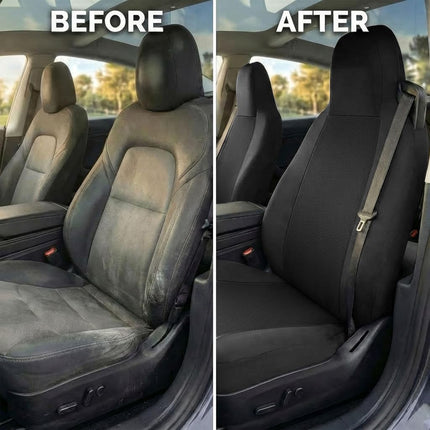 FH GROUP Front Set Cloth Car Seat Covers for Bucket Seats, 2 Piece Universal Fit, Washable Seat Covers for SUV, Sedan, Van in Black