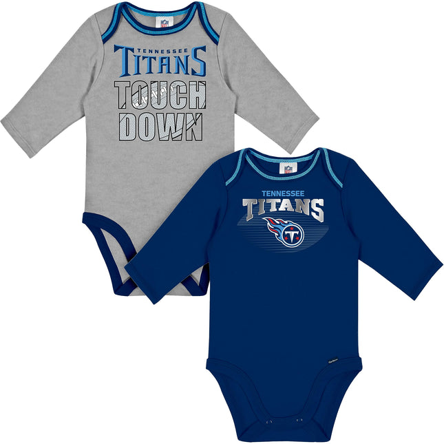 Gerber NFL Baby Boys' 2 Pack Long Sleeve Bodysuit,