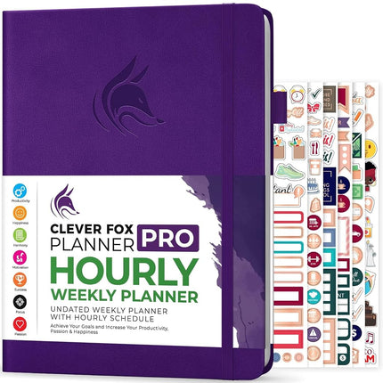 Clever Fox Planner PRO Schedule – Undated Weekly &