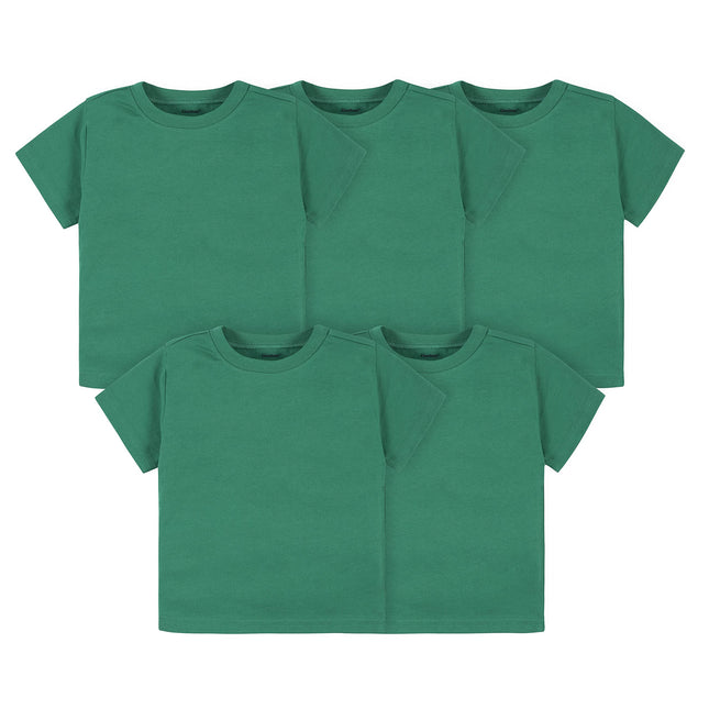 Gerber Baby Toddler 5-Pack Solid Short Sleeve T-Sh