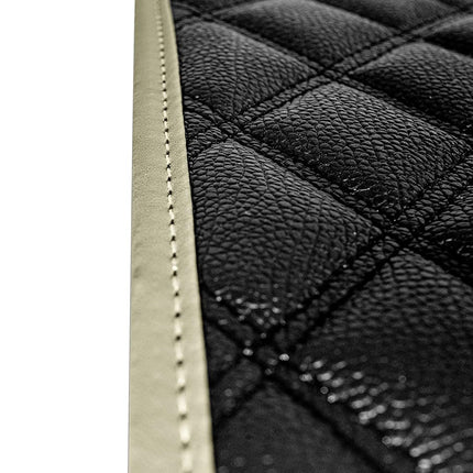 FH Group F12003BEIGE Universal Fit Diamond Pattern Faux Leather Beige Automotive Floor Mats fits most Cars, SUVs, and Trucks