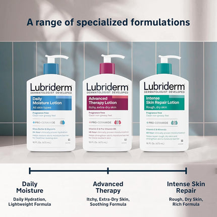 Lotions Lubriderm Advanced Therapy, 709 ml (lot de 3)