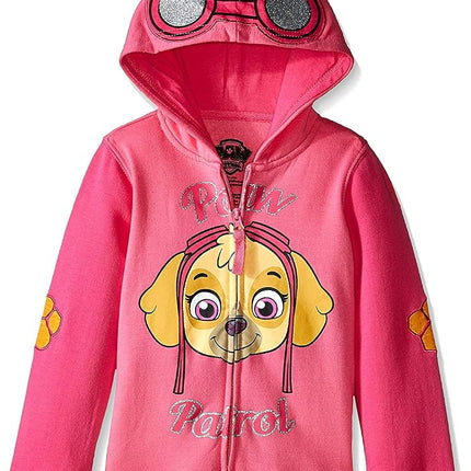 Paw Patrol Girls' Skye Toddler Hoodie Hooded Sweatshirt, Hot Pink/Heather Pink, S