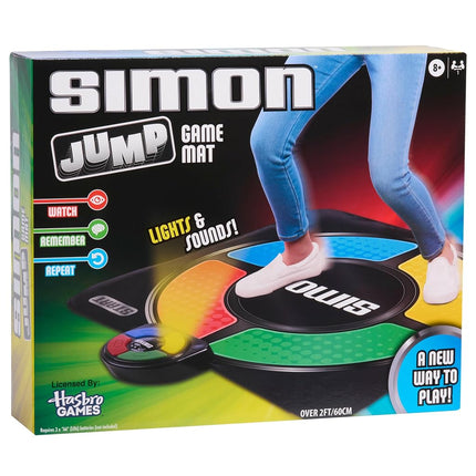 Just Play Hasbro Simon Jump Game Mat with Lights and Sounds, Electronic Memory Games for Kids, Kids Toys for Ages 8 Up