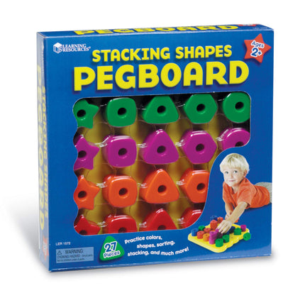 Learning Resources Tablero con Clavijas de Formas Apilables - 25 Piezas - Edades 3-6