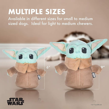 Star Wars Mandalorian The Child Plush Figure Dog Toy | 9 Inch Medium Dog Toy from Star Wars The Mandalorian - Soft and Plush Dog Toys, Safe Fabric Squeaky Dog Toy for All Dogs