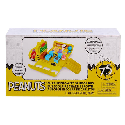 Peanuts Charlie Brown School Bus Playset