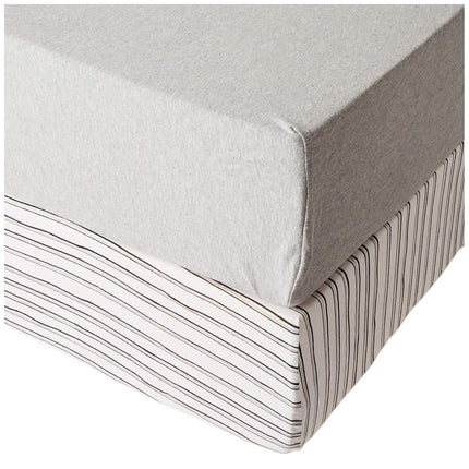 HonestBaby 2-Pack Organic Cotton Fitted Crib Sheets, Sketchy Stripe, One Size