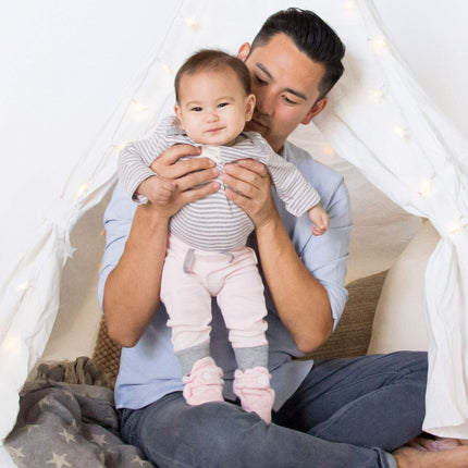 Burt's Bees Baby Unisex Baby - Patucos para bebé, calcetines antideslizantes ajustables de algodón orgánico para bebé