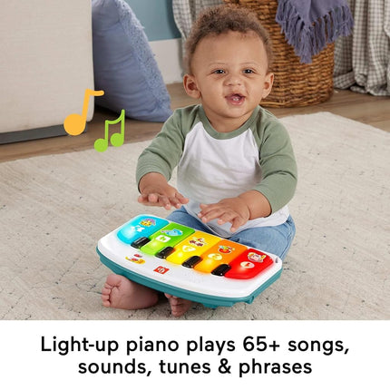 Fisher-Price Baby Portable Chair Deluxe Kick & Play Sit-Me-Up Floor Seat with Piano Learning Toy & Snack Tray for Infants to Toddlers