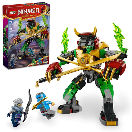 LEGO NINJAGO Le robot de puissance élémentaire de Lloyd, jouet de combat personnalisable avec 3 figurines de ninja, un ensemble de jeu d'aventure pour garçons et filles, une idée de cadeau ninja pour les enfants âgés de 7 ans et plus, 71817