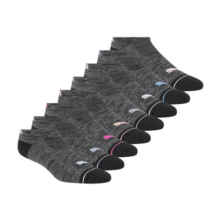 PUMA Women's 8 Pack Low Cut Socks, black 9-11
