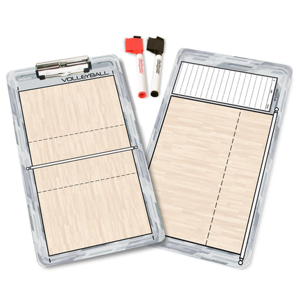 GoSports Volleyball Coaches Boards - 2 Sided Premium Dry Erase Clipboards