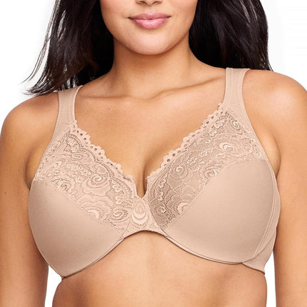 Glamorise Low Cut Wonderwire Lace Underwire Bra 12