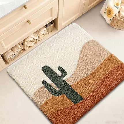 LUMI Bathroom Rugs Square 80 x 80 cm, Plush Non-Slip Absorbent Bath Mat