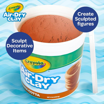 Crayola Air-Dry Clay 5Lb-Terra Cotta