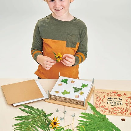 Tender Leaf Toys Botanical Press - Wooden Flower Press Children Perfect for Card Making and Creative Play