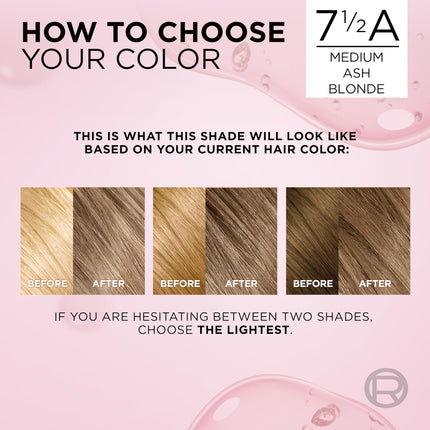 L'Oréal Paris Excellence Créme Permanent Hair Color, 7.5A Medium Ash Blonde