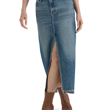 Wrangler Women's Denim Maxi Skirt, Raven, 2